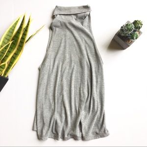 Free People gray sleeveless turtleneck